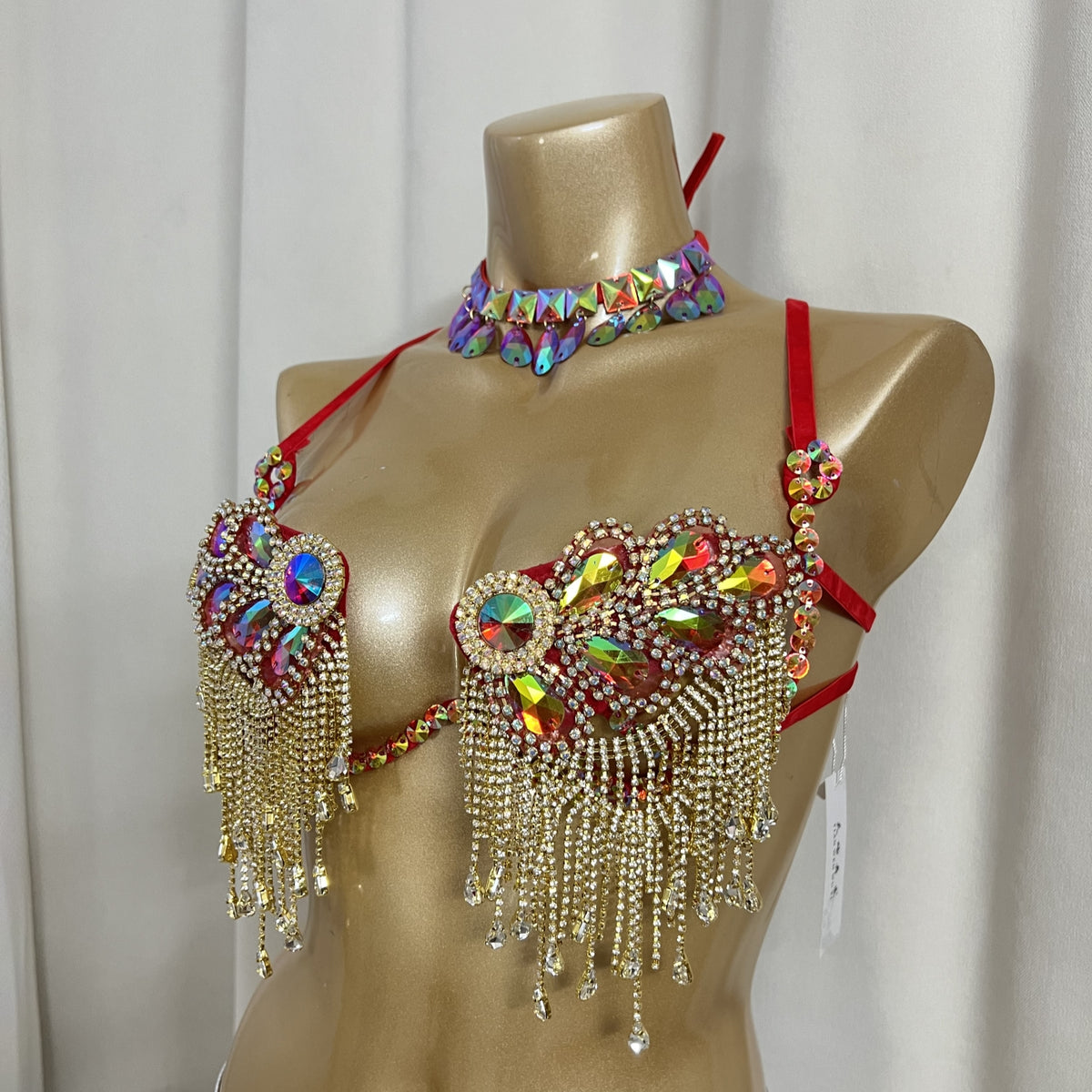 New Handmade Samba Carnival  Wire Bra With Stones For EDC Festival Rave Carnival BB053