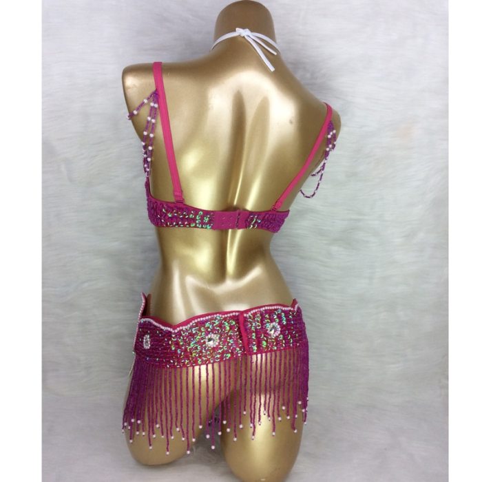 New belly dance Samba costume set BRA+belt+NECKLACE  3piece/ set ,any size,34/36/38/40/42 B/C/D/DD TF2152