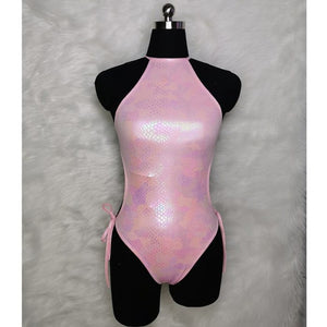 New Women Glitter Swimsuit Sexy One Piece Shiny Bikini Swimsuit Set Summer Holiday Monokini Swimwear Beachwear Bathing Suit