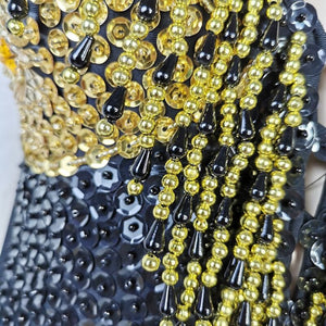 Sexy Samba Carnival Costumes Beading Sequin One-Piece Bodysuit Swimsuit Outfit Stage Performance Rave EDC Party Club Wear BS009