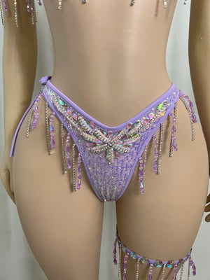 New Handmade Top Quality Samba Rio Carnival Wire Bra+Panty With Stone Sexy Belly Dancing Costume
