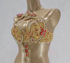 Women's belly dance costumes beads bra belly dancing clothes Bellydance Bead Sequins tops BAR1921