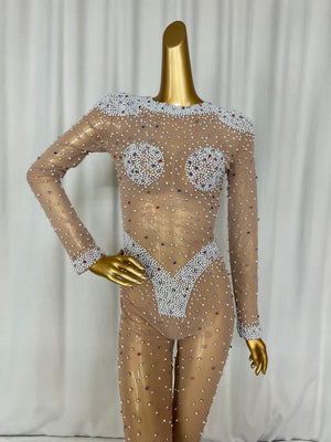 New Style Beading Bodysuit Female carnival costumes