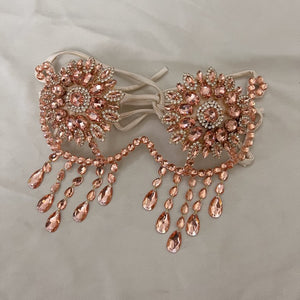 New Handmade Samba Carnival  Wire Bra With Stones For EDC Festival Rave Carnival BB061