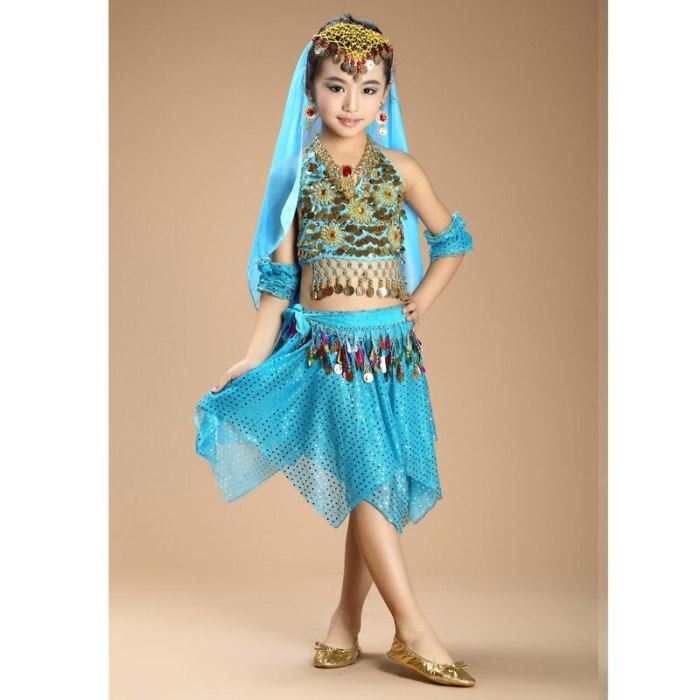New Handmade Children Belly Dance Costumes Kids Belly Dancing Girls Bollywood Indian Performance Cloth Whole Set 6 Colors 3303