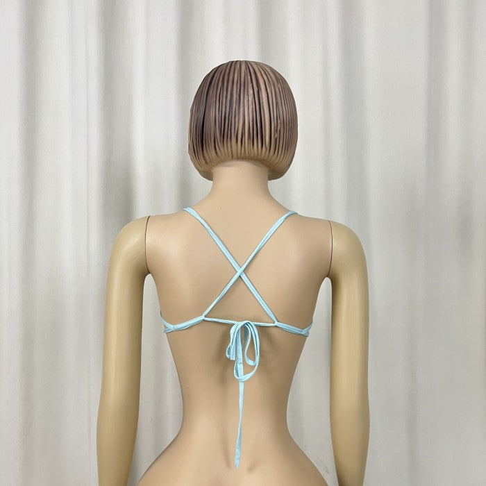 New Style Samba Carnival Handmade Wire Bra With Stones TRQ Color For Performance Costumes