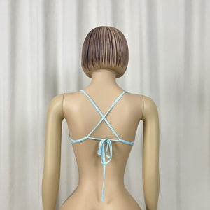 New Style Samba Carnival Handmade Wire Bra With Stones TRQ Color For Performance Costumes