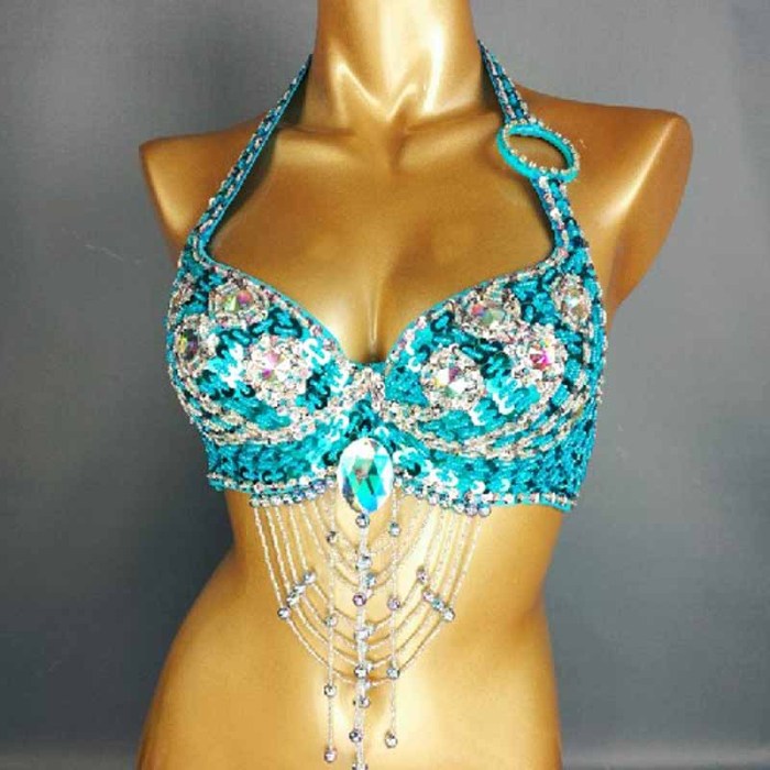 new womens belly dance costume beading Sequin bra lady belly dancing clothes sexy night club Bellydance bra209-2