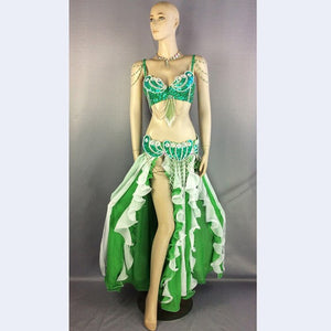 New design high quality Women's belly dance costume sets Halloween costume sexy belly dancing clothes bellydance Christmas wear TF2152+SK37