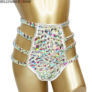 Samba Carnival Wire Bra And Panty Rainbow Stone Free Shipping Black and royal blue color BP036