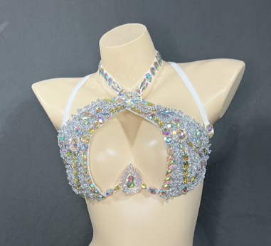 Samba Carnival Wire Bra and Thong Passista Pageant Cabaret Broadway Theater Mardi Gras,Rave Vegas Showgirl C018-3