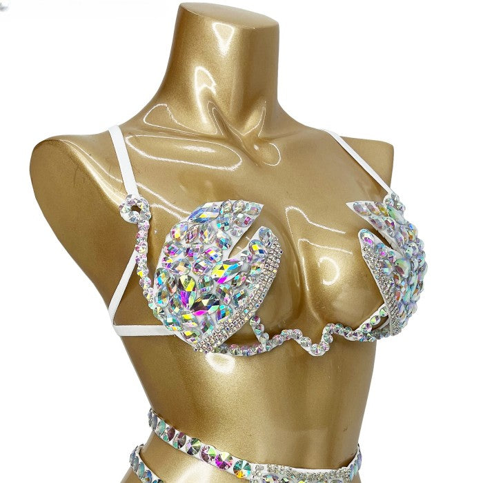 Samba Carnival Bra Rainbow Stone Belly dancing WIRE BRA BB007 Wire Bra