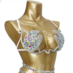 Samba Carnival Bra Rainbow Stone Belly dancing WIRE BRA BB007 Wire Bra