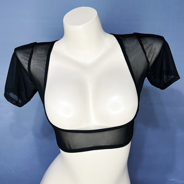 Sexy Net Bottoming Shirts Women Ladies Underwear Tops Transparent Mesh Blouse Yoga Belly Dance Costumes Clothes Clubwear Vest
