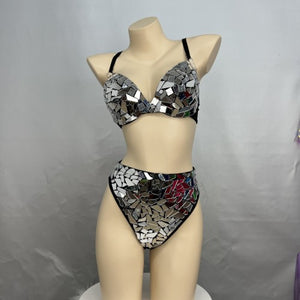 Samba Carnival Bra High Waist Pants AB Color Stone Hand Made 2 Piece