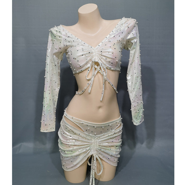 Snake Print Costume Party Costume Women Halloween Bodysuit Nightclub Rave EDC Outfit Carnival Stage Performance Clothing ED05