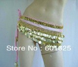 Belly dance Hip Scarf 338 coins gold/silver Coin Belt Wraps HS1015