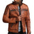 Men’s Stylish Brown Perforated Leather Biker Jacket Durable and Fashionable