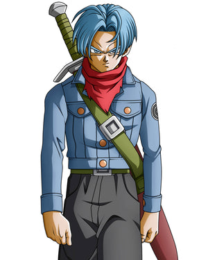 Future Trunks Blue Leather Jacket with Sword Accessory