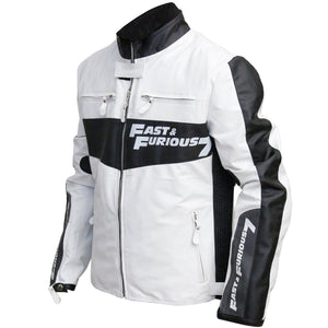 Men's Vin Diesel Fast and Furious 7 Biker Genuine Leather Jacket