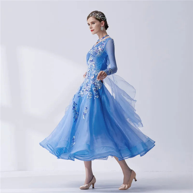Girls' Standard Smooth Ballroom Dance Dress For Competition