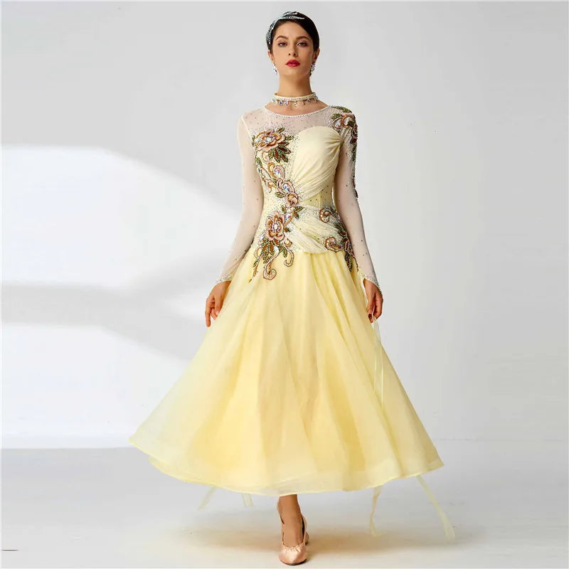 Girls' Standard Ballroom Dance Dress For Competition