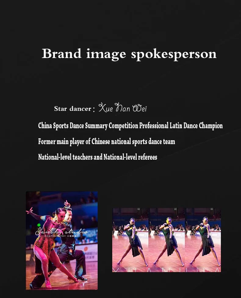 Women's Custom Latin Ballroom Dance Dress For Rumba, Tango, Cha-Cha Competition