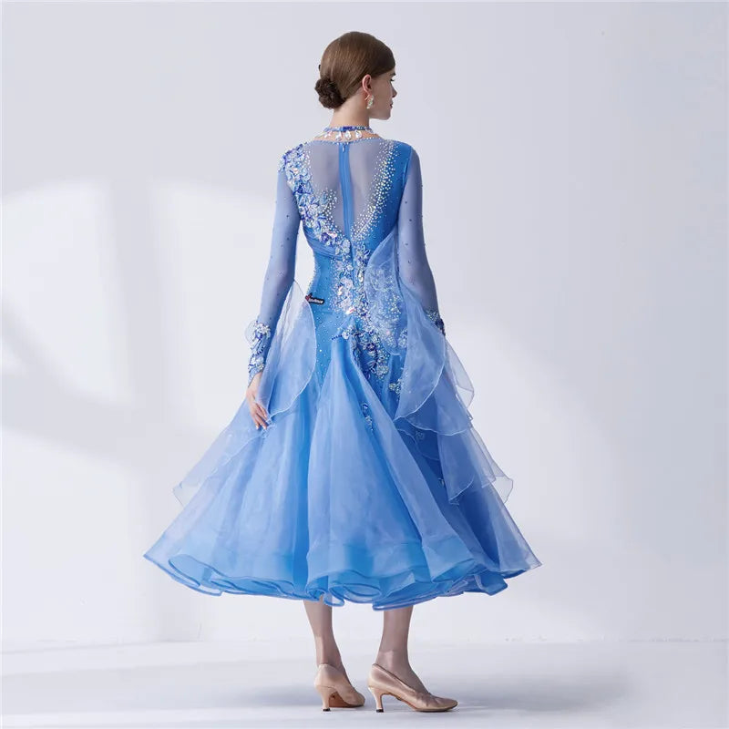 Girls' Standard Smooth Ballroom Dance Dress For Competition