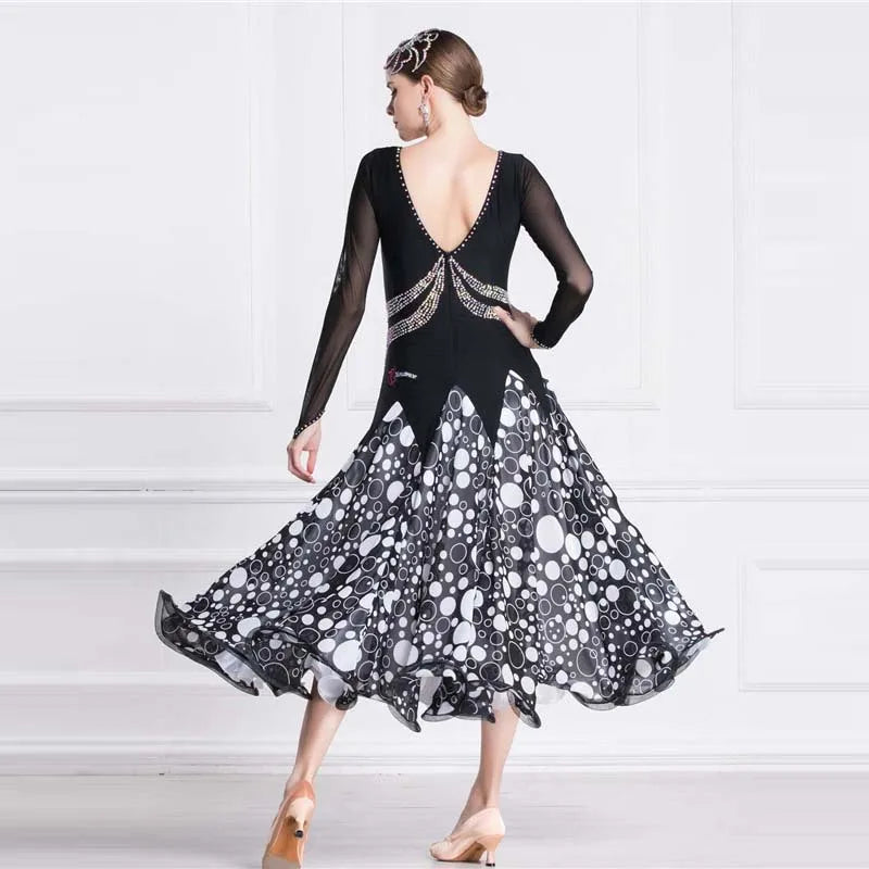 Women's International Standard Ballroom Practice Dress With Long Skirt