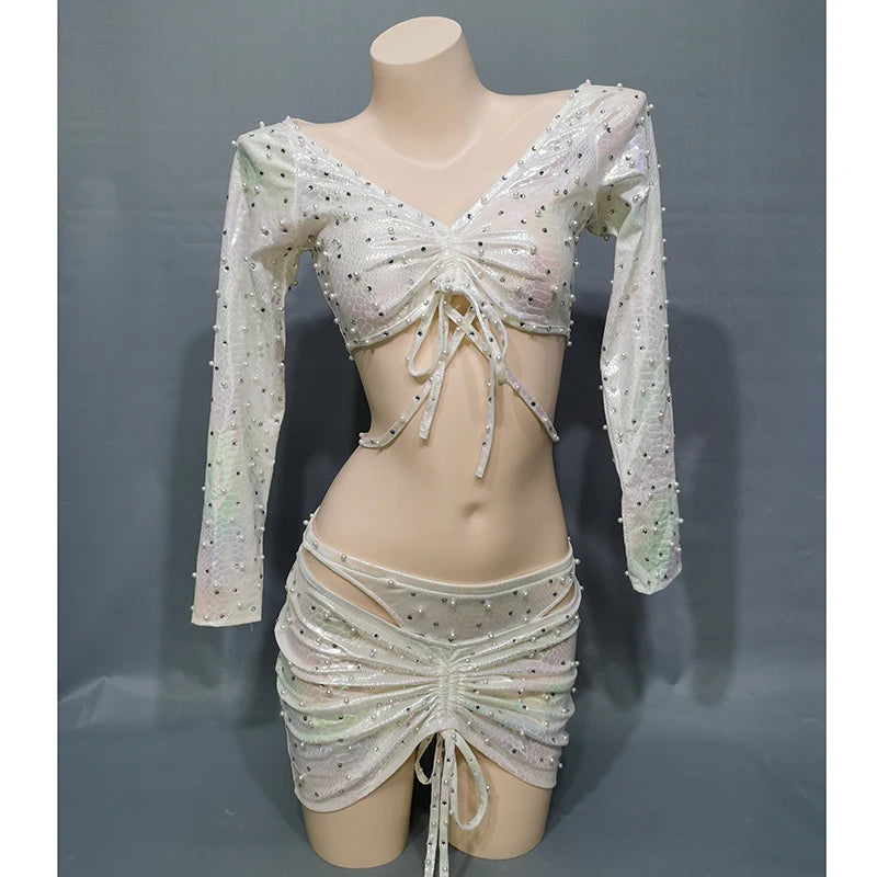 Snake Print Costume Party Costume Women Halloween Bodysuit Nightclub Rave EDC Outfit Carnival Stage Performance Clothing ED05