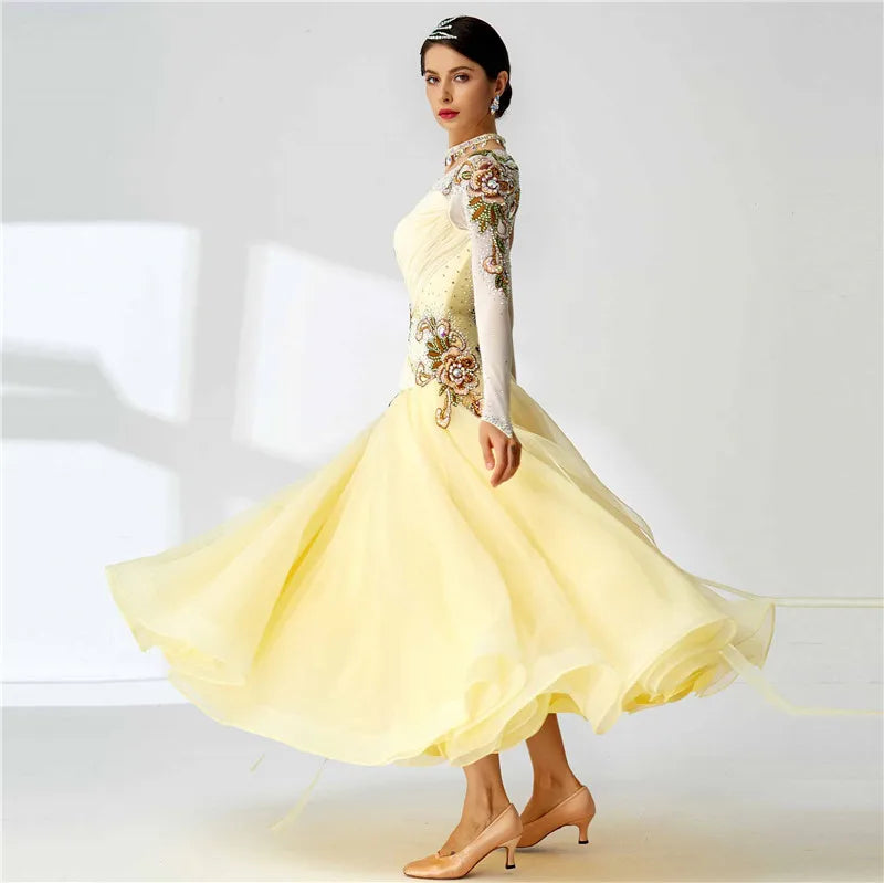 Girls' Standard Ballroom Dance Dress For Competition
