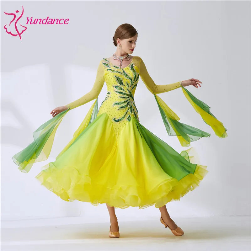 Women's Standard Ballroom Dance Dress For Competition And Performance