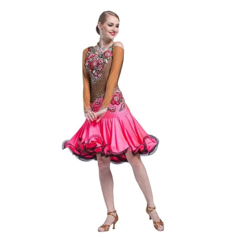 Women's Latin Ballroom Competition Dance Dress For Performance