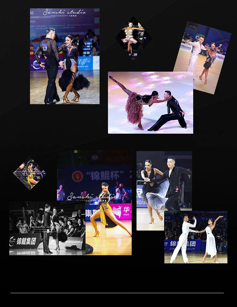 Women's Custom Latin Ballroom Dance Dress For Rumba, Tango, Cha-Cha Competition