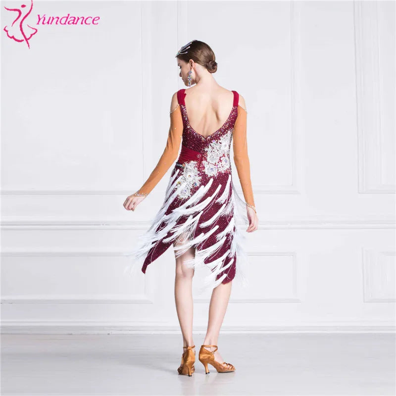 Latin Dance Dress New Latin Dance Dress Skirt Competition Latin Chacha Tange Dance Dress For Adult