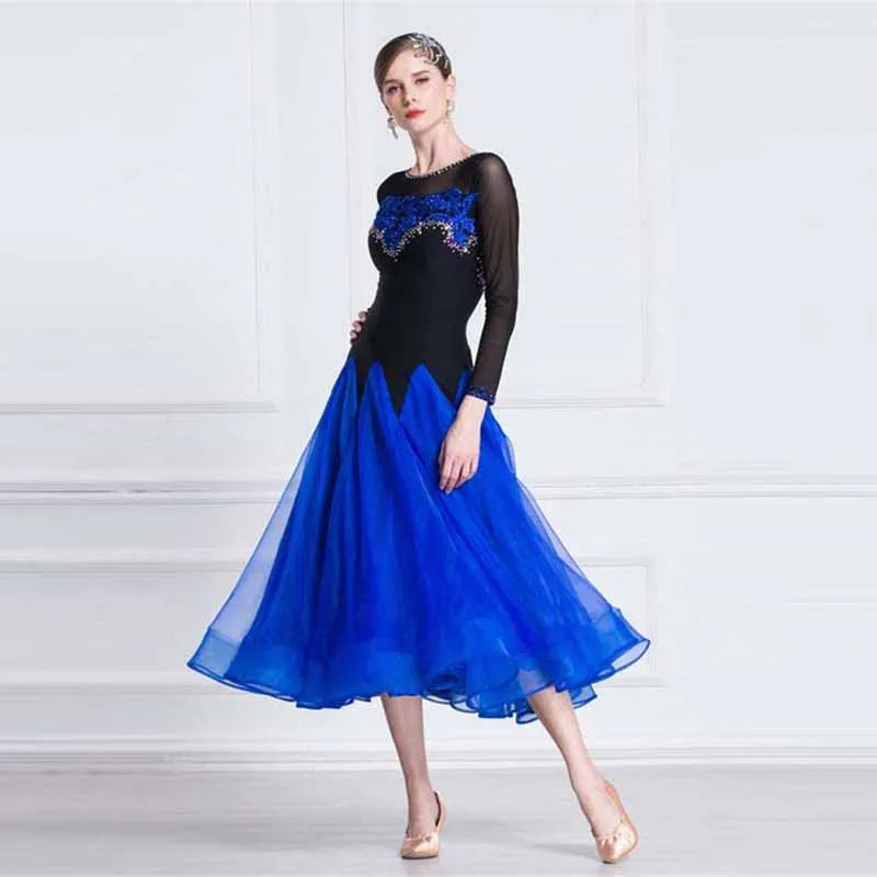 Women's Modern Standard Ballroom Practice Dress One-Piece For Waltz