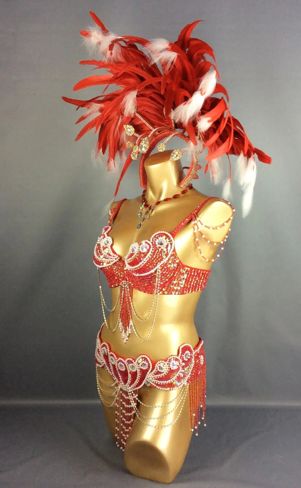HOT SALEING Sexy Samba Rio Carnival Costume Feather Headdress #C2152