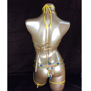 hot saling top quality Samba Rio Carnival Costume Sexy Belly Dancing Costume with Feather Headdress C1502