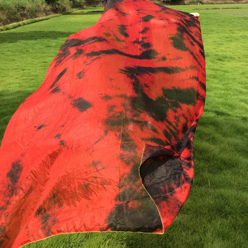 Dance Veil Scarf, Adult, Green & Purple Tie-Dye, Flowy Silk, Belly Dance