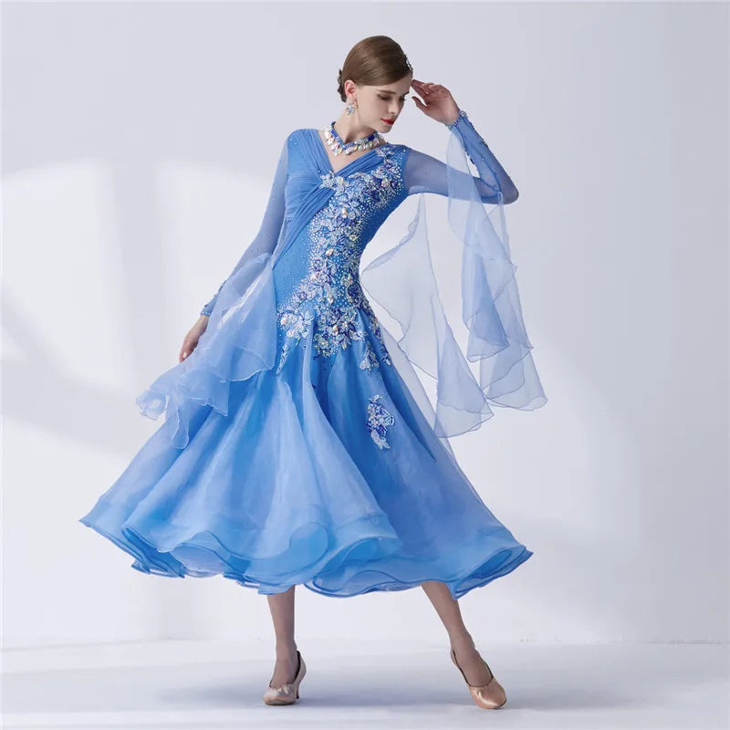 Girls' Standard Smooth Ballroom Dance Dress For Competition