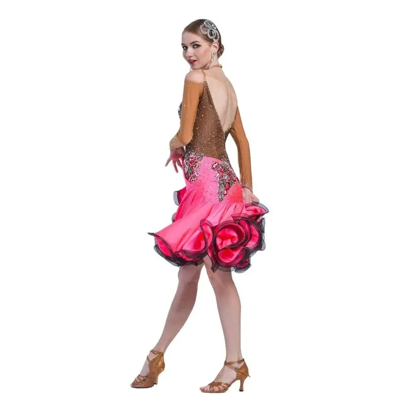 Women's Latin Ballroom Competition Dance Dress For Performance