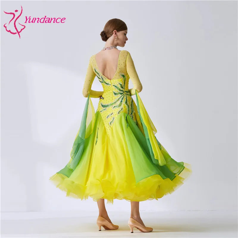 Women's Standard Ballroom Dance Dress For Competition And Performance