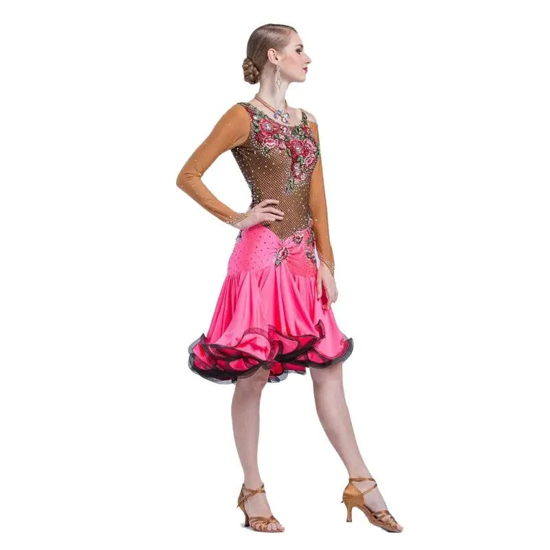 Women's Latin Ballroom Competition Dance Dress For Performance