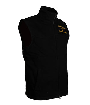 Yellowstone Dutton Ranch Embroidered Black Vest