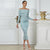 Elegant Off-Shoulder Blue Pleated Midi Bandage Dress with Long Sleeves