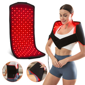 Red Light Vibration Massage Therapy Belt Heating Waist Support Infrared Light Therapy Belt