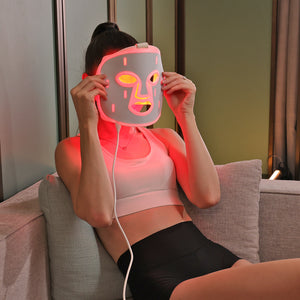 Led 4 Color Photon Facial Mask Red Blue Light Therapy Skin Care Device