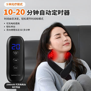 Led Red Light Therapy Neck Massager With Heat Infrared Cervical Relief Neck Belt