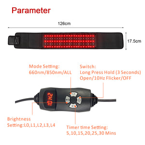Red Light Heating Belt Red Light Therapy Waist Support Thermal Wrap