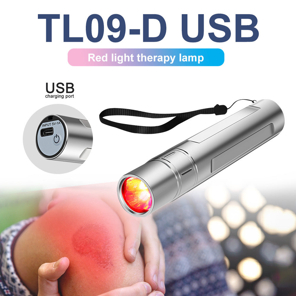 Red Light Therapy Flashlight Usb Rechargeable Led Near Infrared Portable Pen
